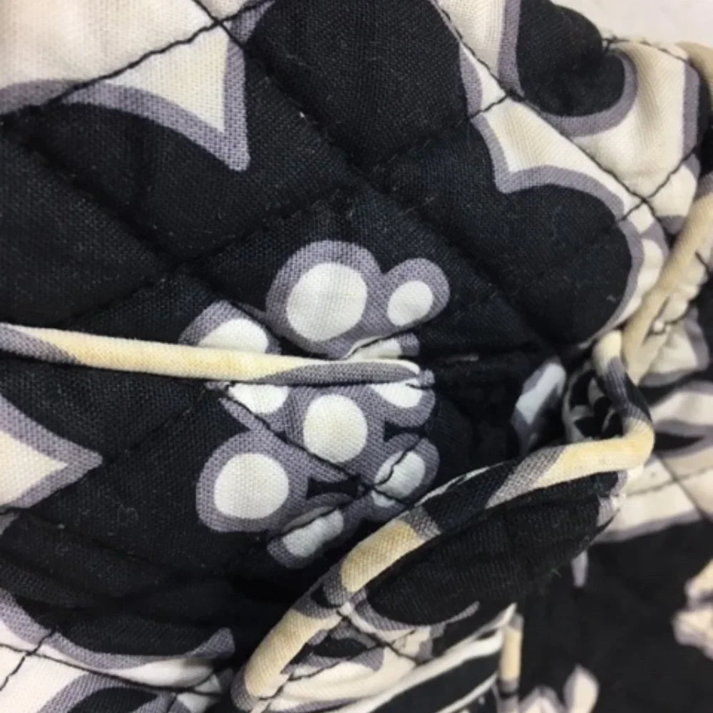 Vera Bradley Black & White Quilted Adjustable Shoulder Bag